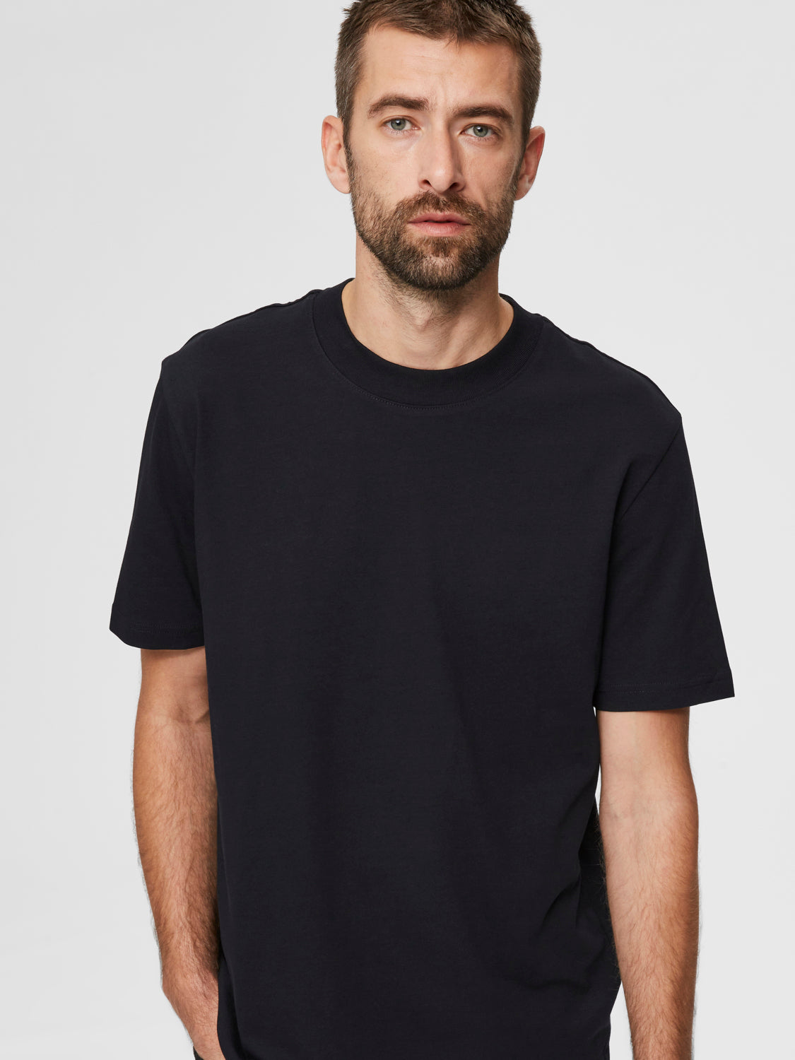 SELECTED HOMME - RELAX COLMAN 200 T-Shirt - Black